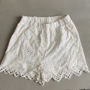 White Flowy Shorts